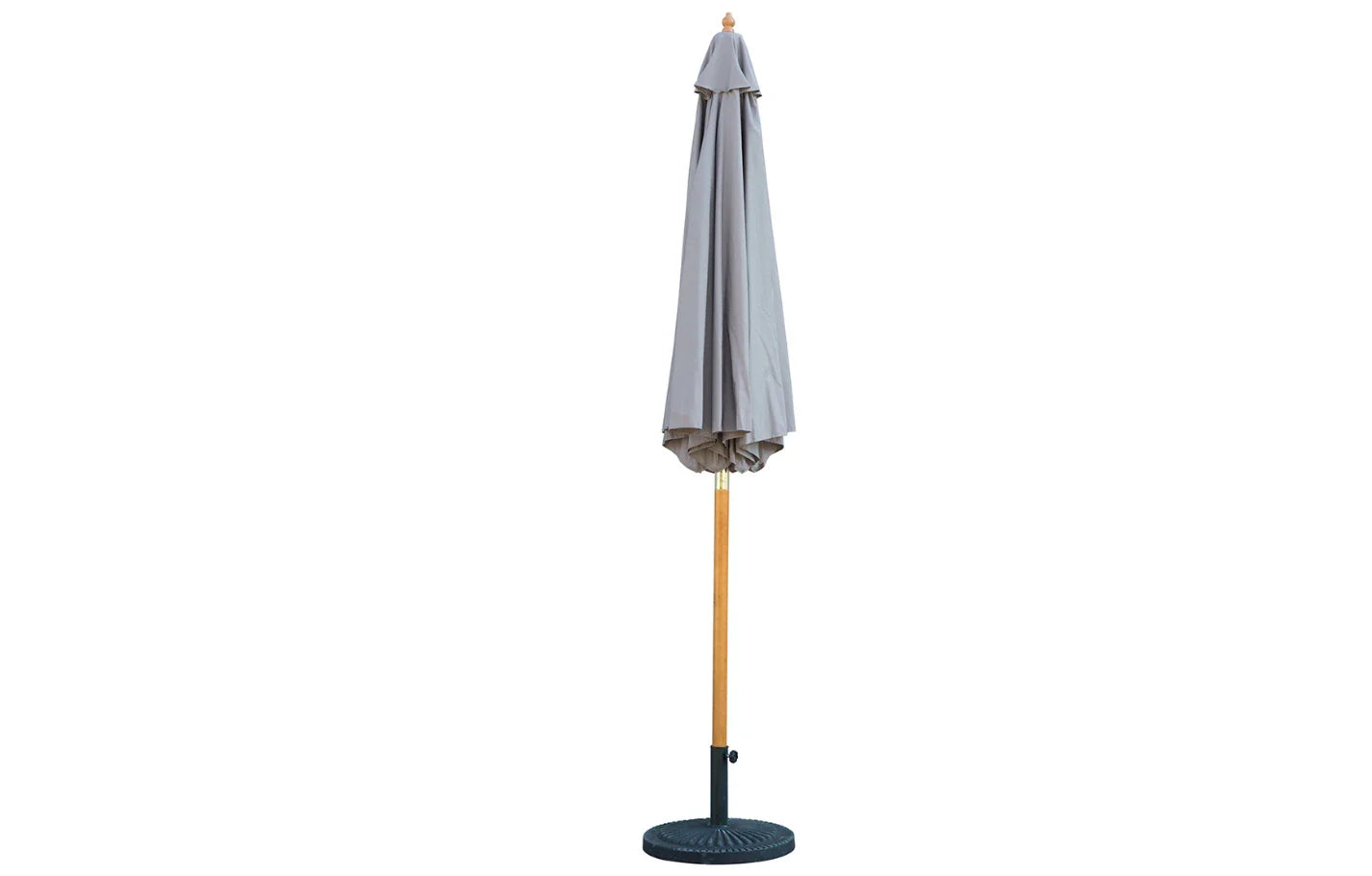 Bali Grey Wooden Parasol 2.85m MINT Outdoor