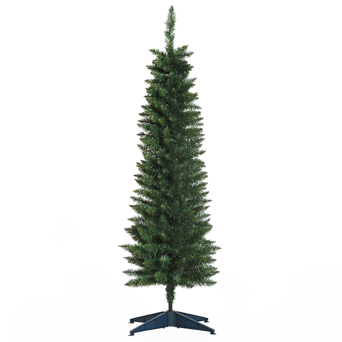 Christmas Tree 5ft Artificial Slim Pencil Pine Green 294 Tips Xmas With Stand