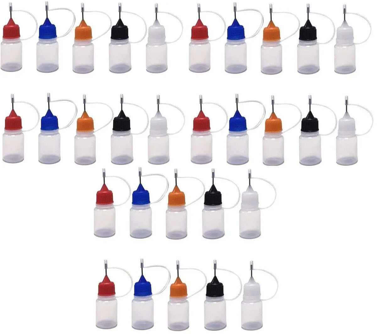 Needle Bottle Dropper TIP Squeeze Bottle Liquid 30Pack 5ml Multi Color Unbranded