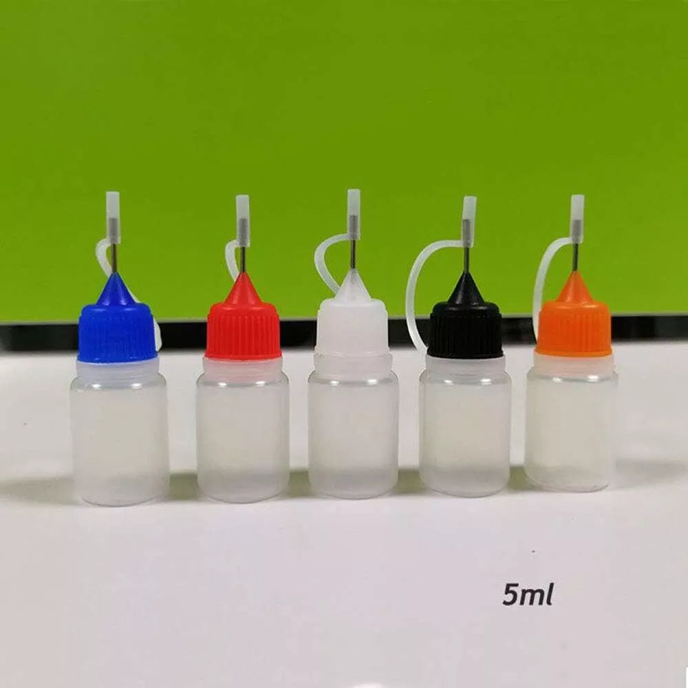 Needle Bottle Dropper TIP Squeeze Bottle Liquid 30Pack 5ml Multi Color
