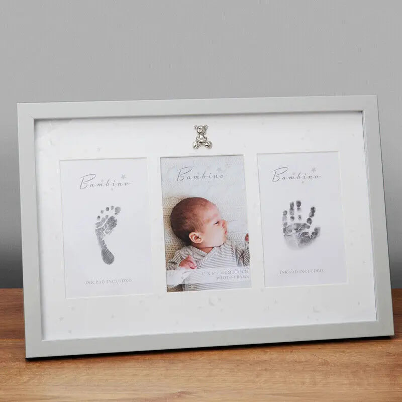 Bambino Photo Frame Hand & Foot Print Ink Pad Kit Keepsake Gift Printing Deal For Any Occasion