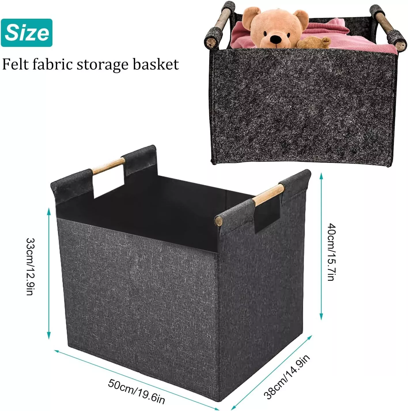 Carrier Bag Wood Holder Felt Storage Basket Fireplace Log Tote Outdoor Carrying