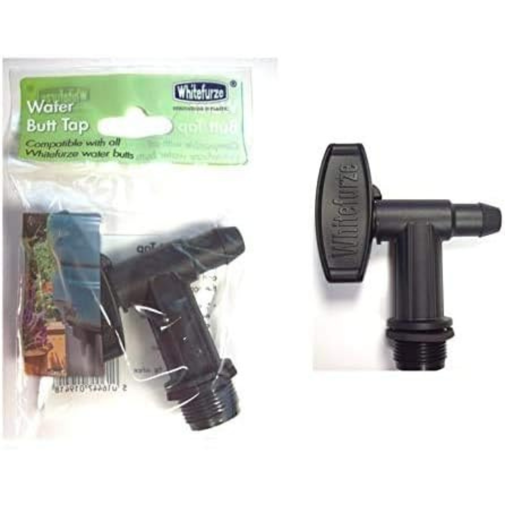 New Black Plastic Water Butt Tap Compatible With All Water Butts