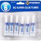 3G  Super Glue Strong Adhesive Clear Plastic Ceramics Glass Rubber Metal Wood 6Pc