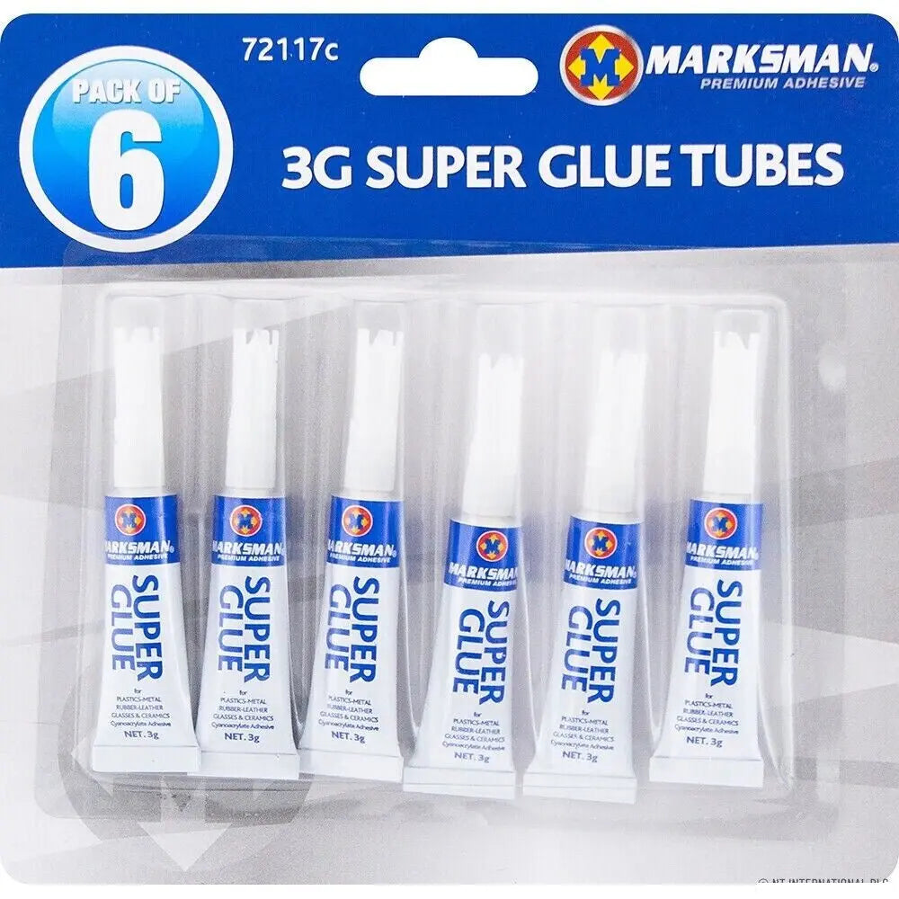 3G Super Glue Strong Adhesive Clear Plastic Ceramics Glass Rubber Metal Wood 6Pc Deal For Any Occasion