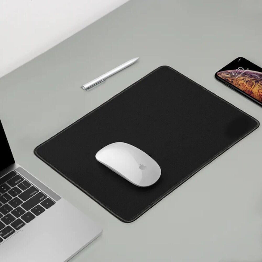 Mouse Mat Pad Plain Fabric Non Slip Foam PC Desktop Desk Computer Office Laptop