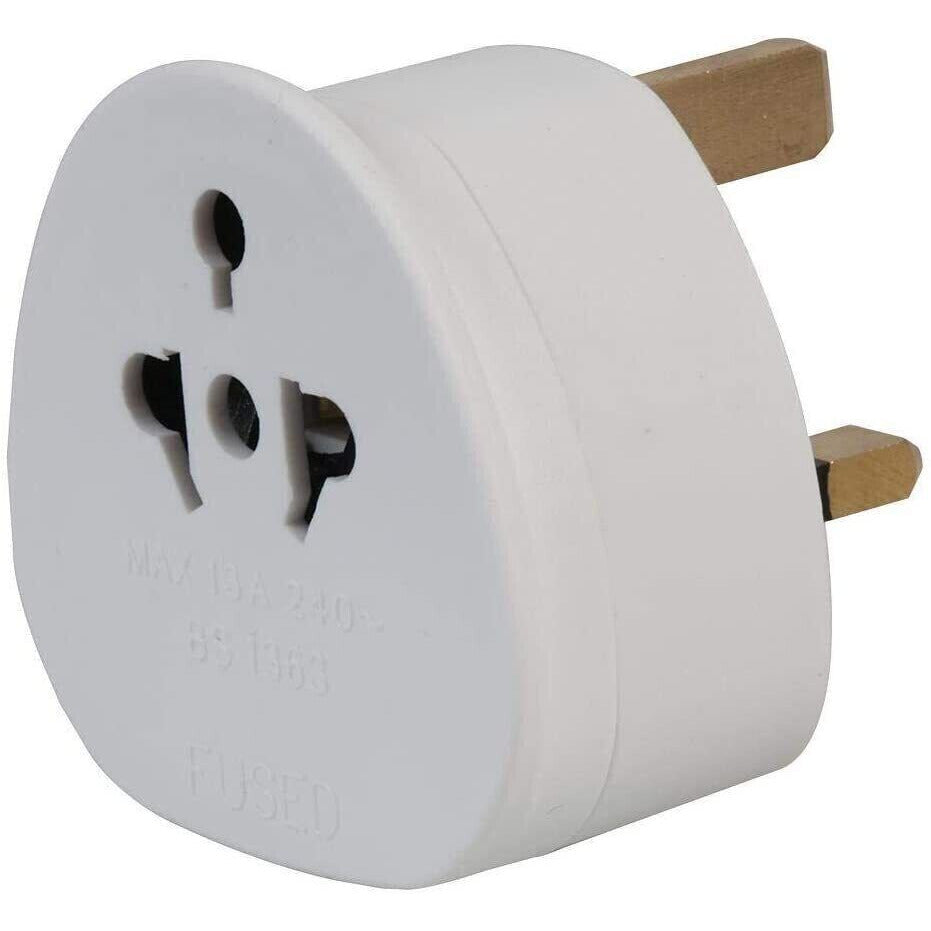 EU US UK 3 Pin Tourist Travel Power Plug Holiday Visitor Adaptor Converter