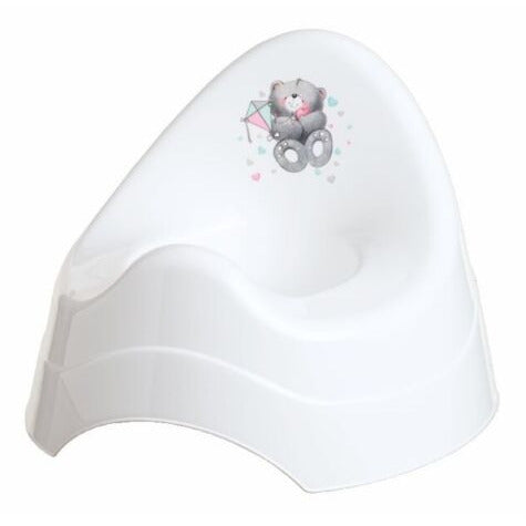 Baby Kids Toddler Plastic Potty Toilet Seat Trainer Training Seat White Bear