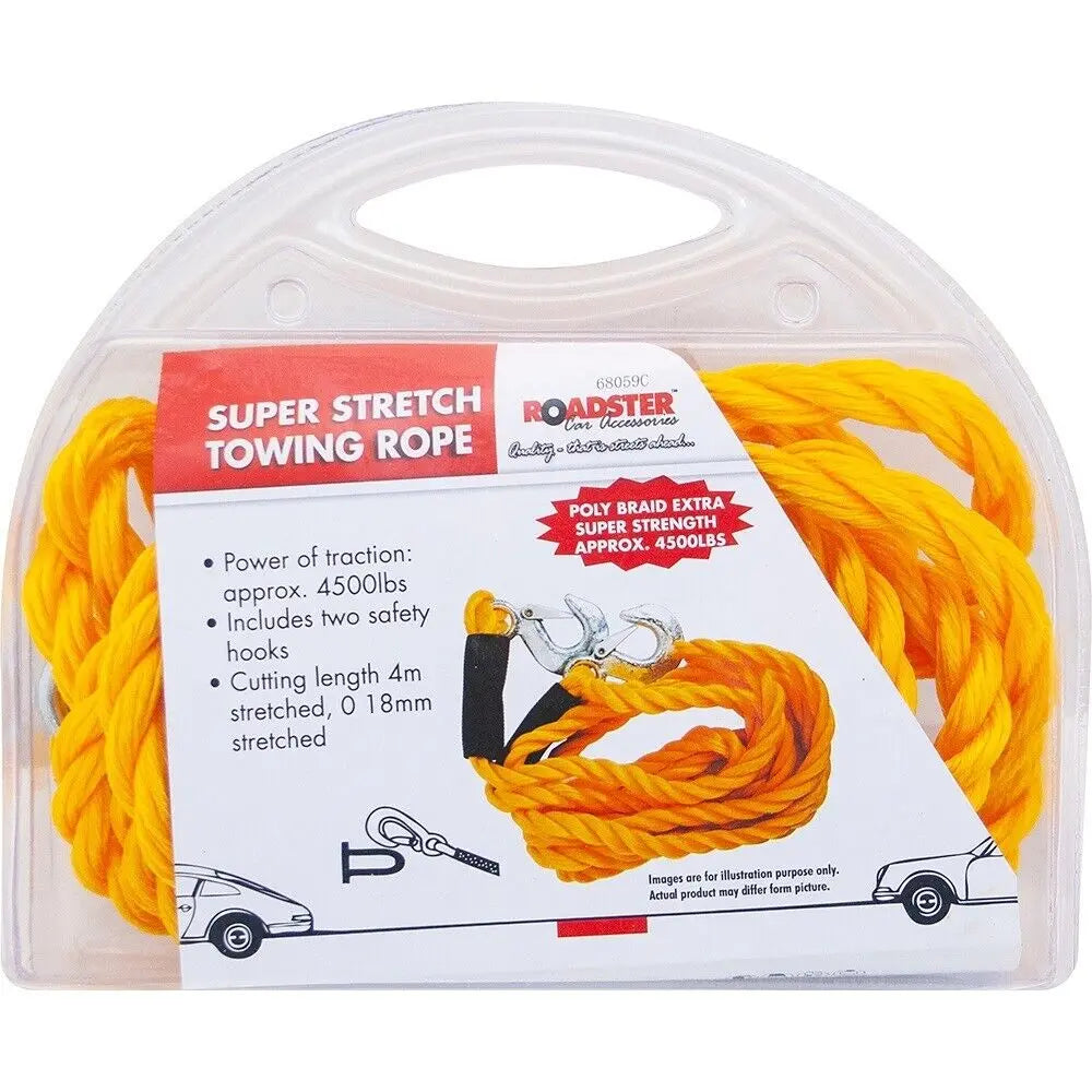 4m Tow Rope Towing Pull Strap Cable Hooks Car Vehicle Road Recovery Heavy Duty Deal For Any Occasion