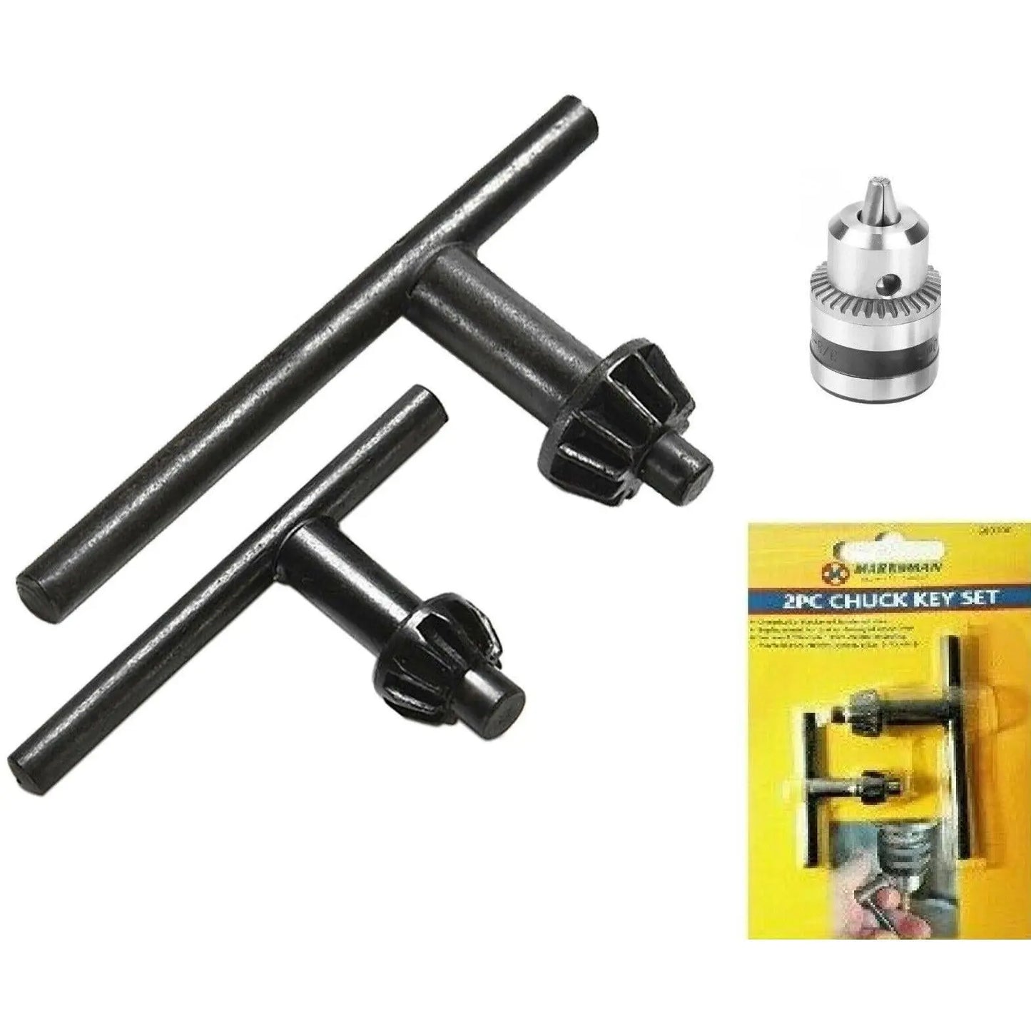 Drill Chuck Keys 10mm (3/8") 13mm (1/2") Replacement Key Hand Drilling Tools Set Deal For Any Occasion