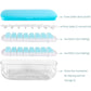 Ice Cube Tray Lid with Mould Plastic Maker Box Grids Bar Storage Freezer Party