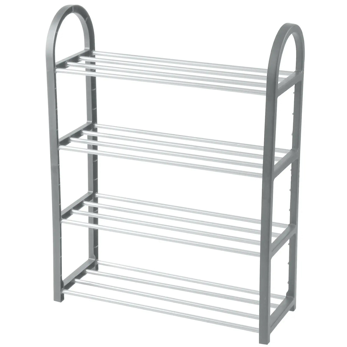 4 Tier Stackable Organiser Shoe Rack Cabinet Storage Standing Shelves Silver Deal For Any Occasion