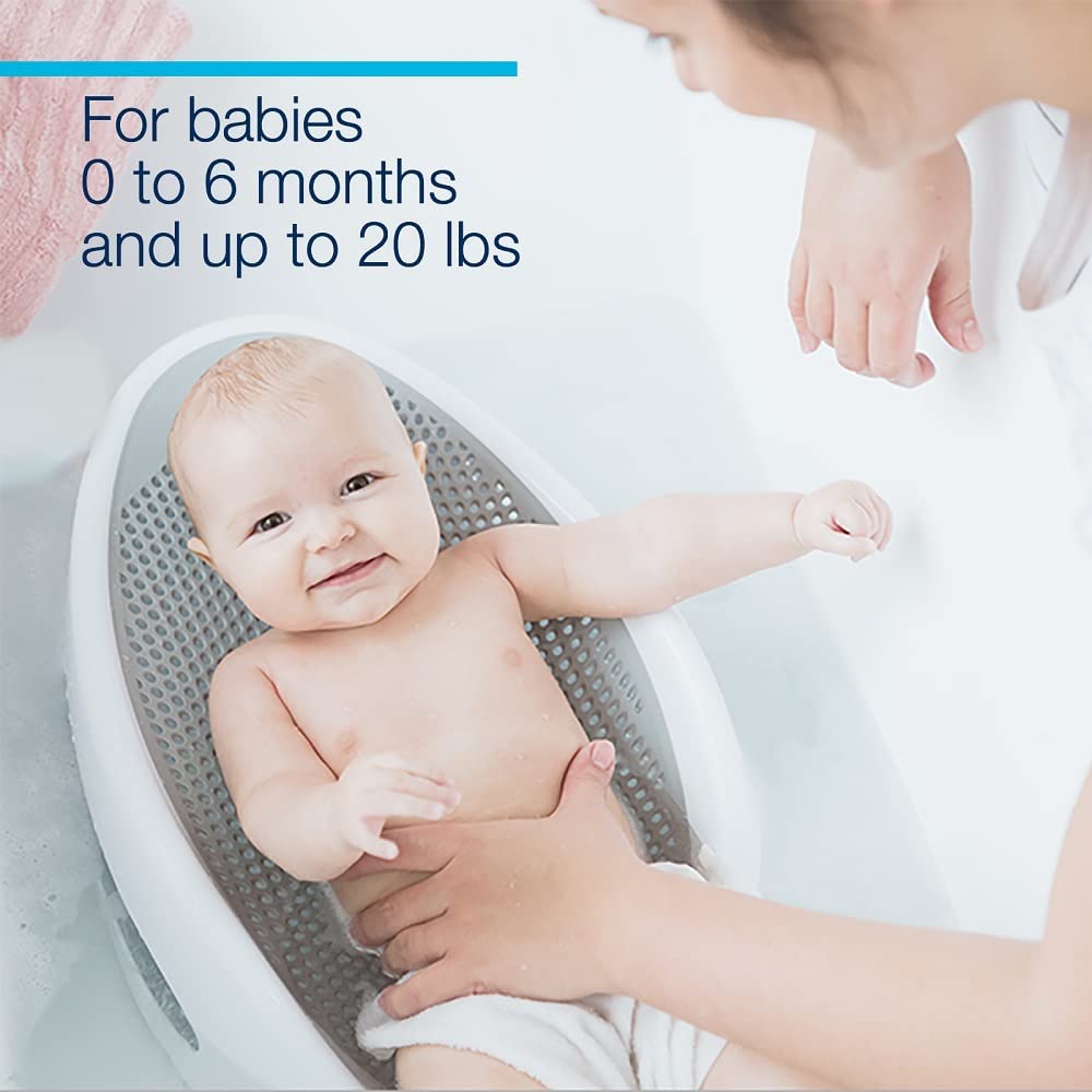 Angelcare Baby Bath Support Grey Soft Non-Slip Safe for Newborns 0-6m