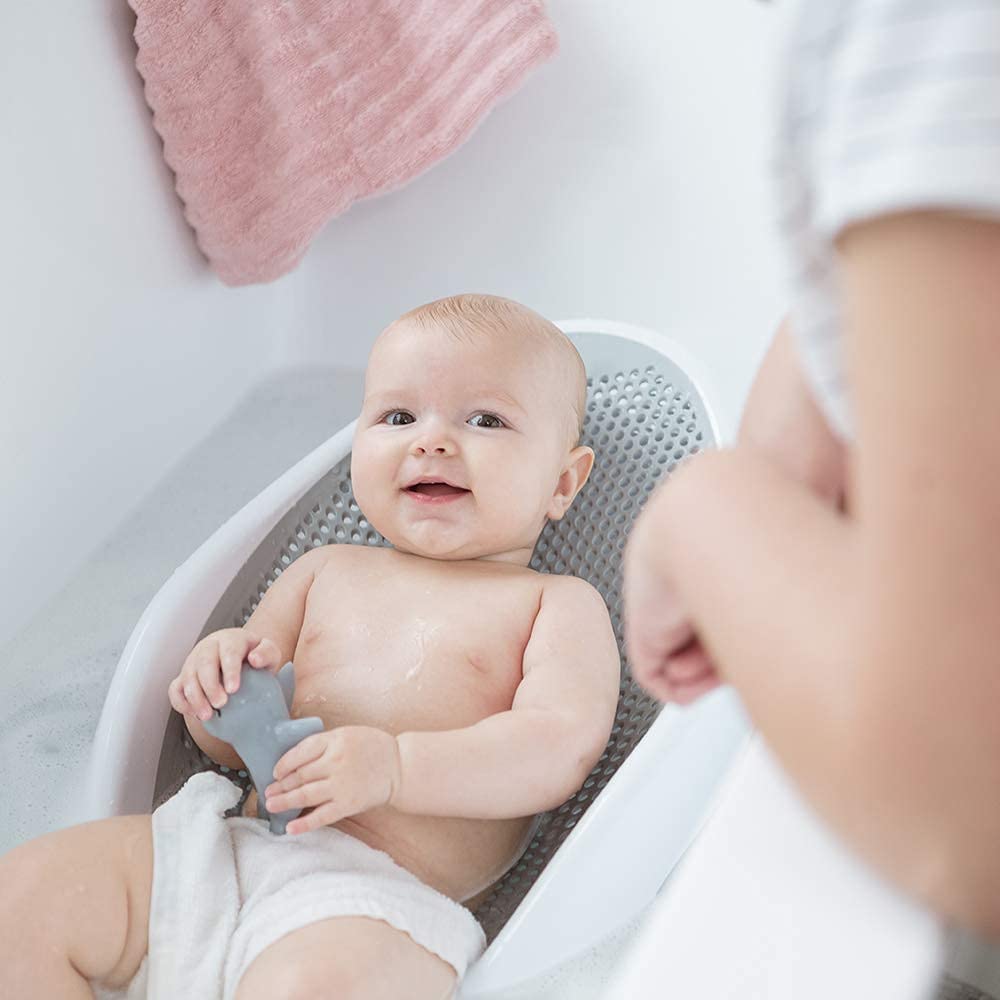 Angelcare Baby Bath Support Grey Soft Non-Slip Safe for Newborns 0-6m
