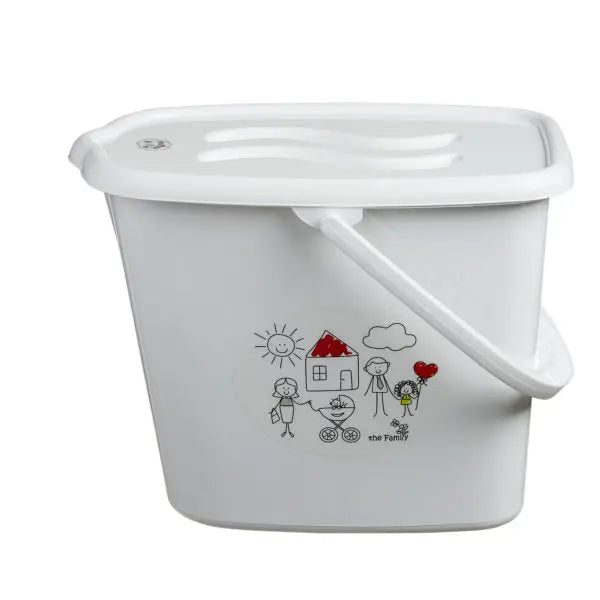 Nappy Changing Dispose Diapers Laundry Bin Pail Bucket + Lid 12L White Family Deal For Any Occasion
