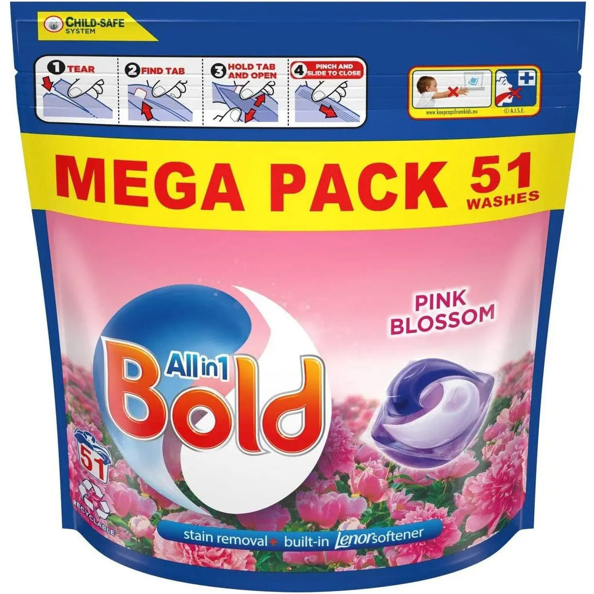 Bold All-In-1 Pods Washing Liquid Tablet Capsules Pink Blossom Softener Deal For Any Occasion