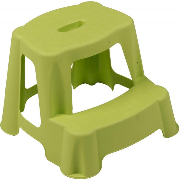 Double Step Stool Large Sturdy Plastic Home Garden Bathroom Support Max 45kg