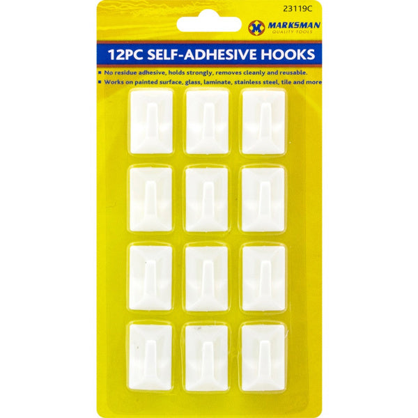 Self Adhesive Stick Hooks Wall Hanger Kitchen Towel Bathroom Plastic