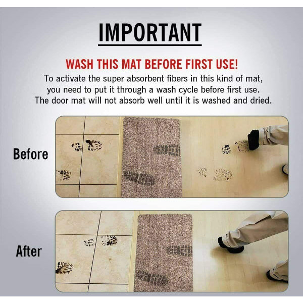 Home Clean Magic Mat Absorbent Door Mat Microfibre Washable In Out Door