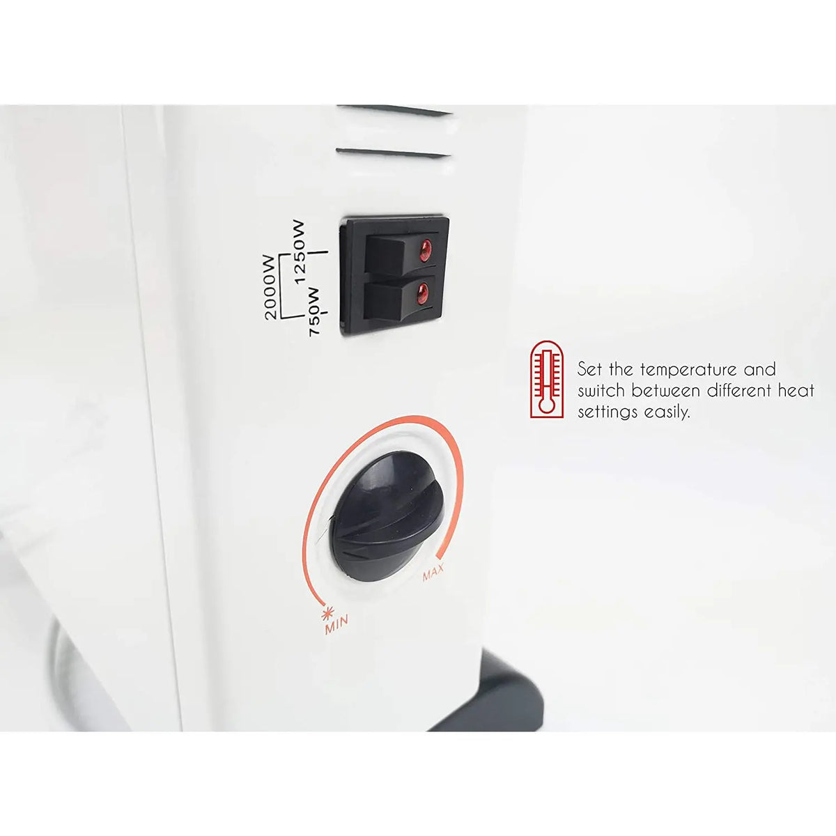 2000W Convector Radiator Heater 3 Heat Setting Build-in Thermostat Control Deal For Any Occasion