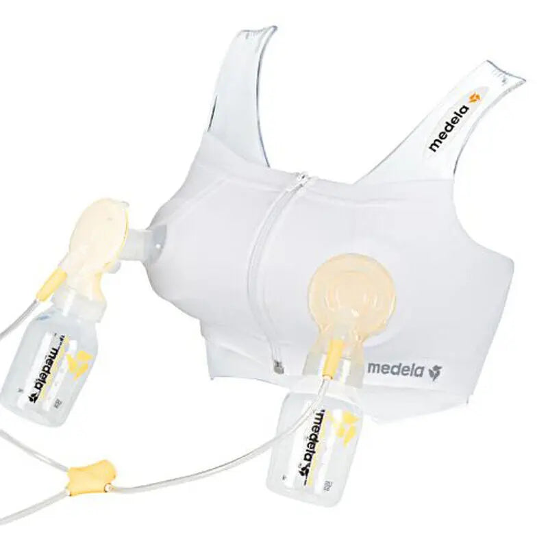 Medela Expression Bustier White Hands-Free Pumping Bustier Nursing Bra S M L Deal For Any Occasion