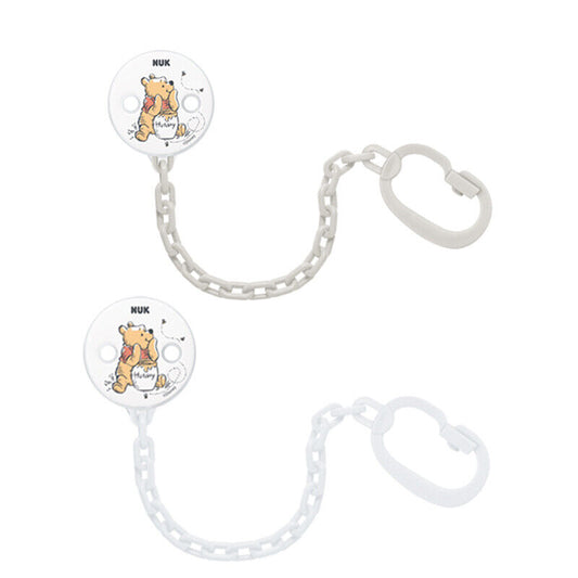 NUK Disney Winnie The Pooh Soother Chain Baby Clip Pacifier Holder Dummy Chain