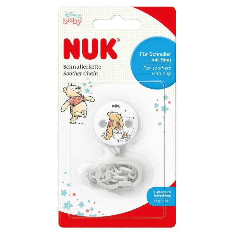 NUK Disney Winnie The Pooh Soother Chain Baby Clip Pacifier Holder Dummy Chain Deal For Any Occasion