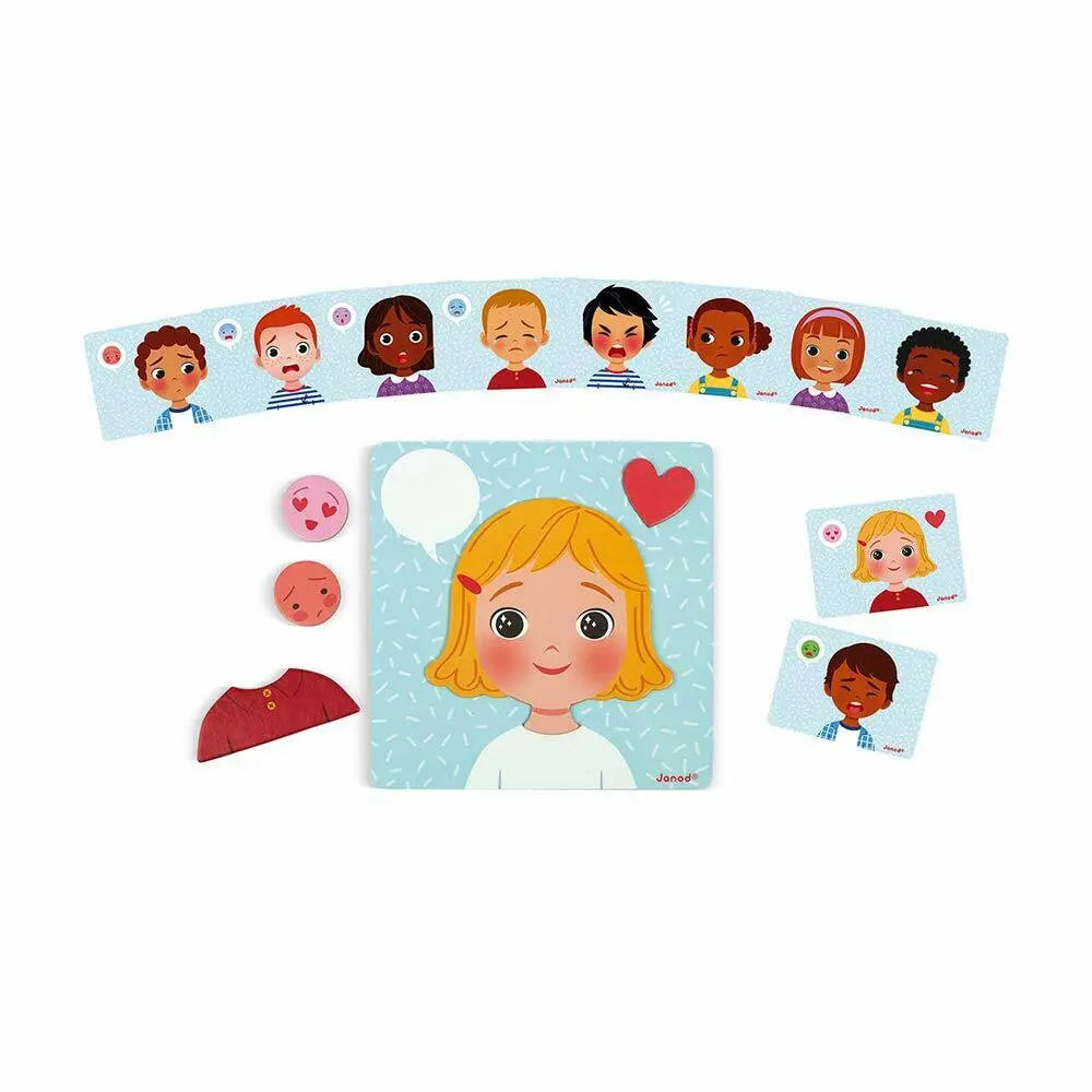 Janod Kids Attractive Emotions Magnetic Game Early Learning Creative Toy Deal For Any Occasion