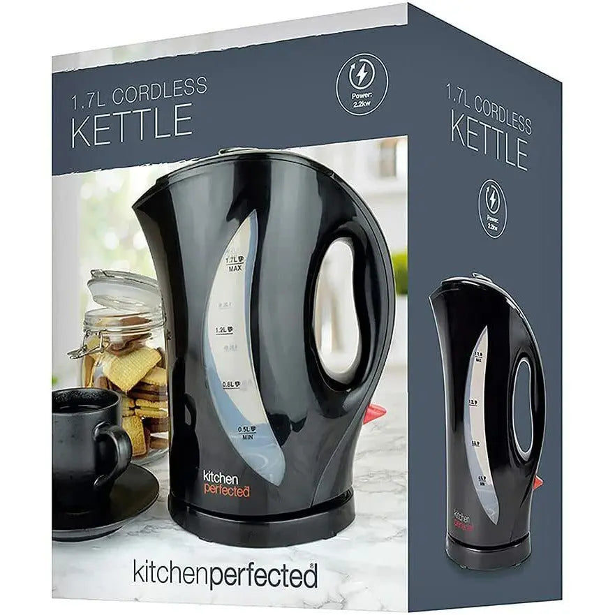 Kitchen Electric Kettle 1.7L Cordless Dual Water Level Perfected 2000W Black Deal For Any Occasion