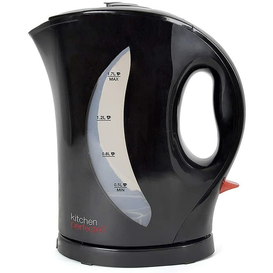 Kitchen Electric Kettle 1.7L Cordless Dual Water Level Perfected 2000W Black