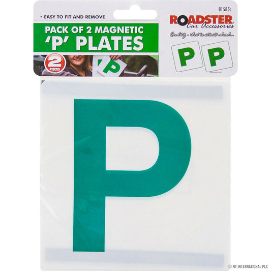 Learner Driver P Plate Magnetic Stickers Self Adhesive Learn Driving Car 2Pk