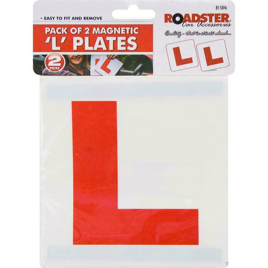 Learner Driver L Plate Magnetic Stickers Self Adhesive Learn Driving Car 2Pk