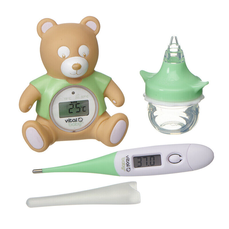 Vital Baby Healthcare Kit Room and Bath Thermometer Nasal Aspirator