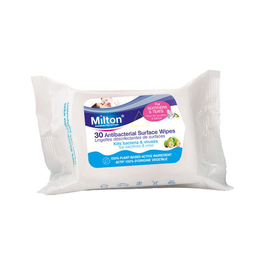 Milton Baby Newborn Antibacterial Surface Free of Fragrance Wipes