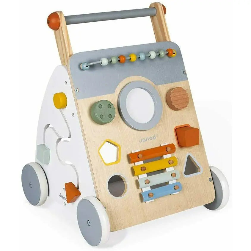 Janod Baby Walker Musical Trolley Wooden Toy Sweet Cocoon Multi-Activity Deal For Any Occasion