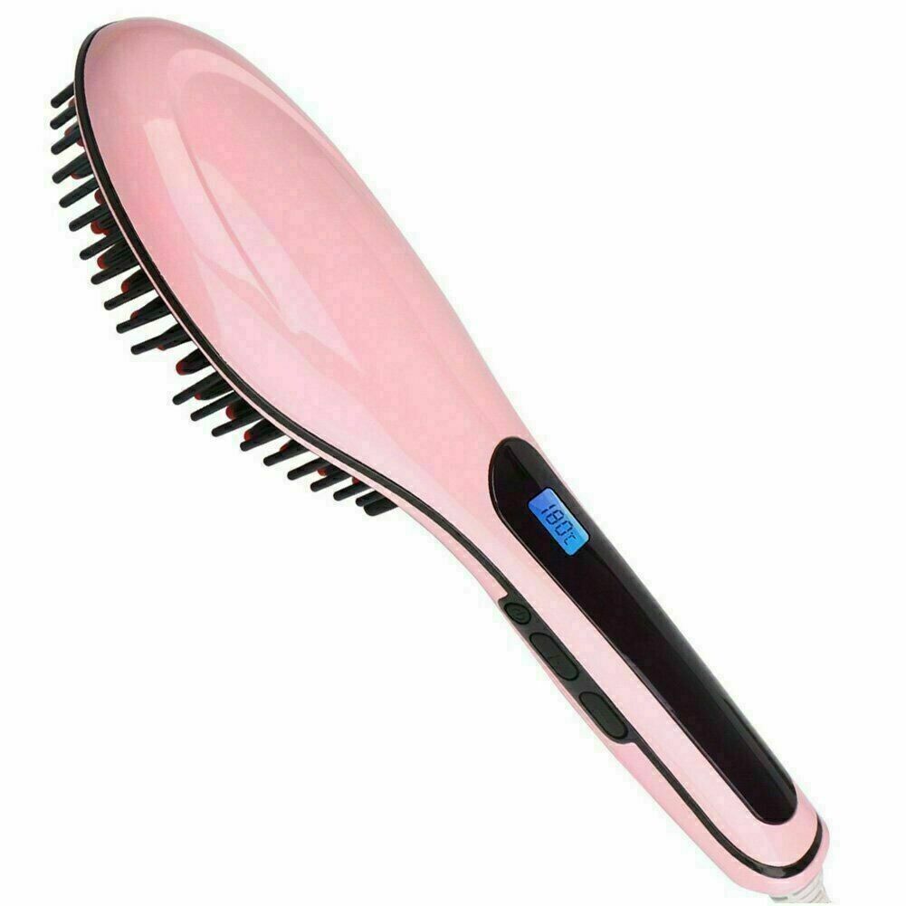 Electric Hair Straightner Straight Comb Brush Women Fast Heated