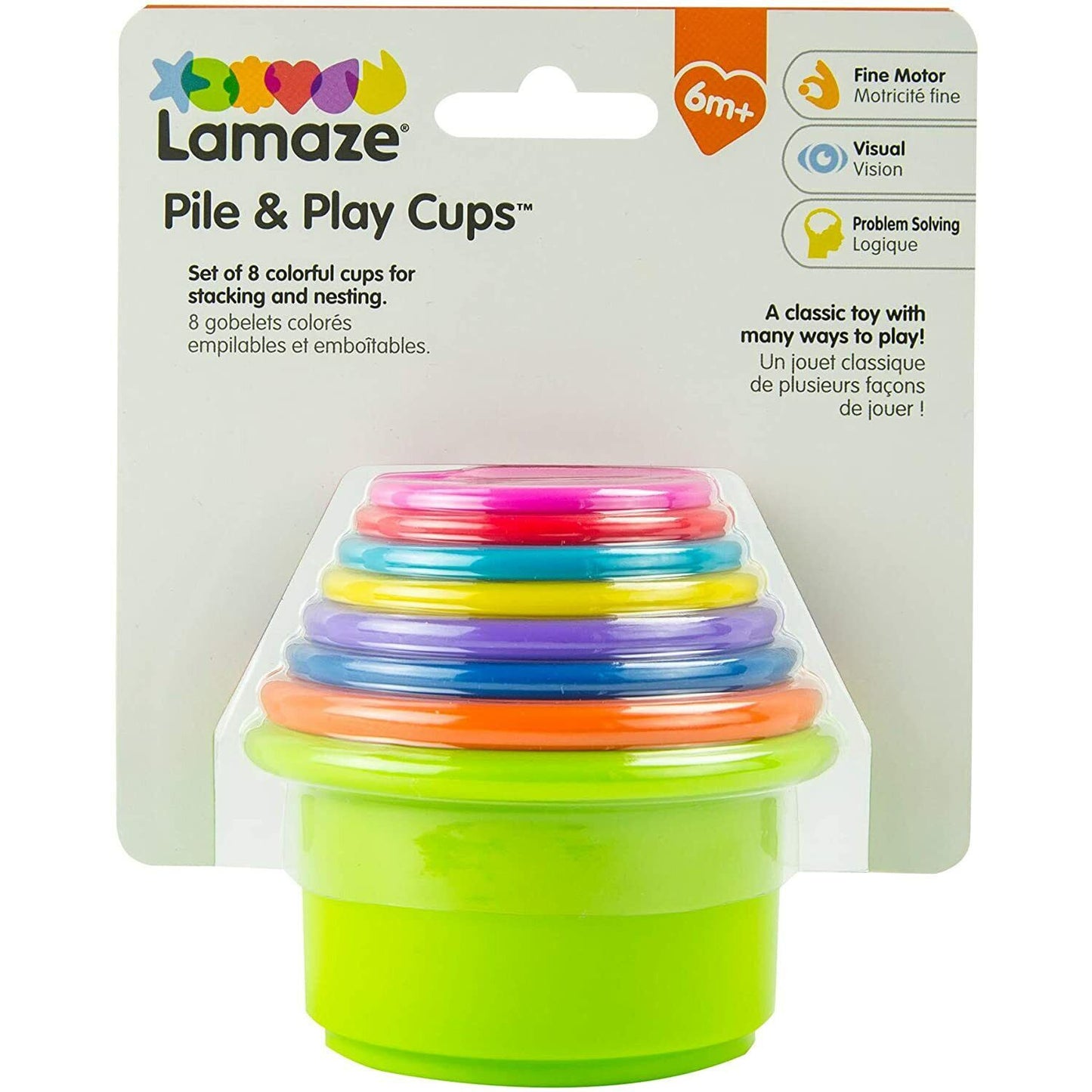 Lamaze Pile & Play Cups Baby & Toddler Sensory Learn Through Play Tactile Toy