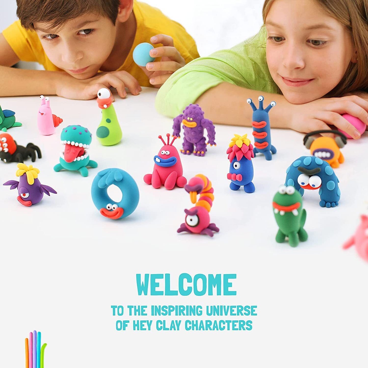 Hey Clay Aliens Set Children's Modelling Creative Toy Learn Draw Activity