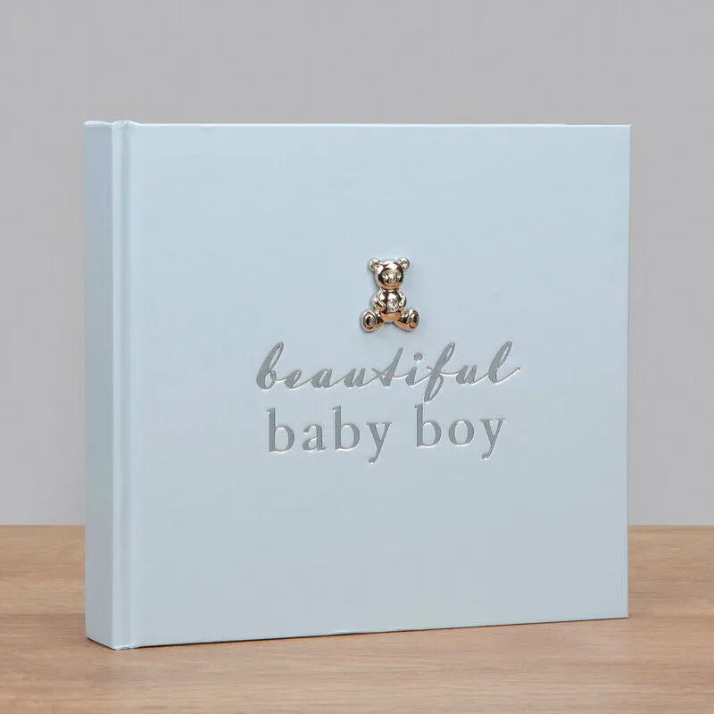 Baby 50 6'x4' Photo Album with Teddy Attachment Beautiful Baby Boy Deal For Any Occasion