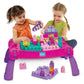 Baby Mega Bloks Toy Big Building Bag Buildable Blocks Table Pink