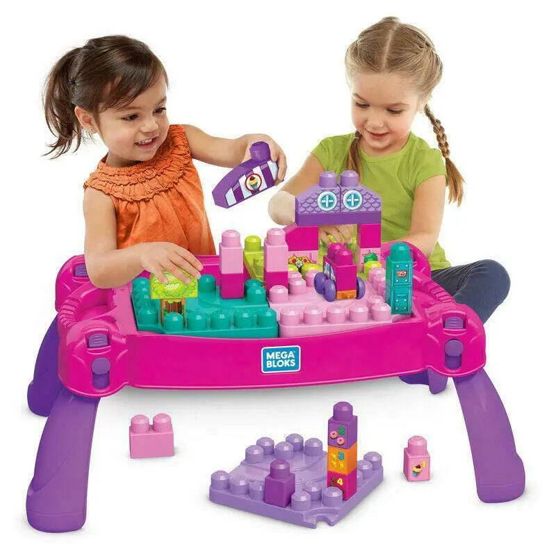 Baby Mega Bloks Toy Big Building Bag Buildable Blocks Table Pink Deal For Any Occasion