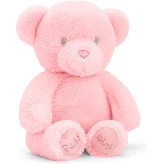 Keel Toys Keeleco Baby Girl Bear 20cm Pink Plush Toy