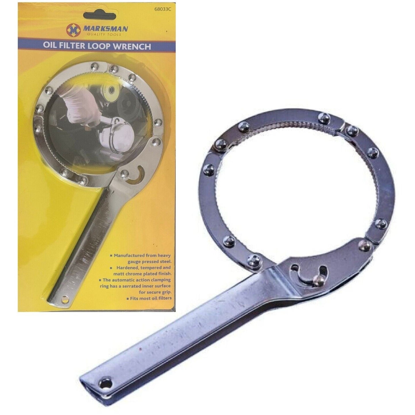 Oil Filter Loop Wrench Removal Remove Clamp Auto Action Ring Secure Car Van 4"