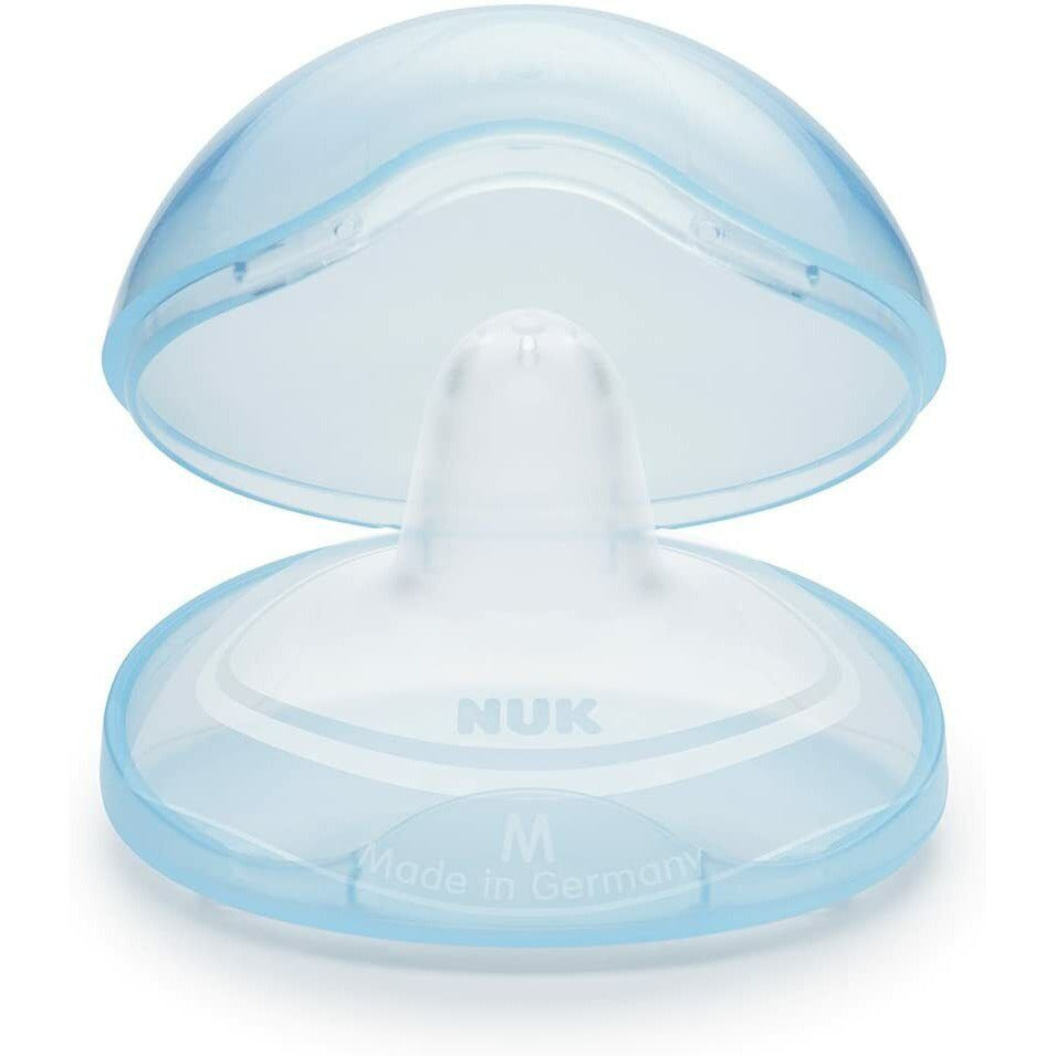 NUK Nipple Shields Silicone Sterilisation Triangular Shape 2x Protector BPA Free