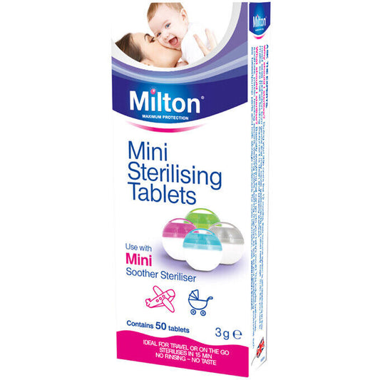 Milton Mini Sterilising Tablet Baby Soother Sanitising Dummy Germs Cleaner