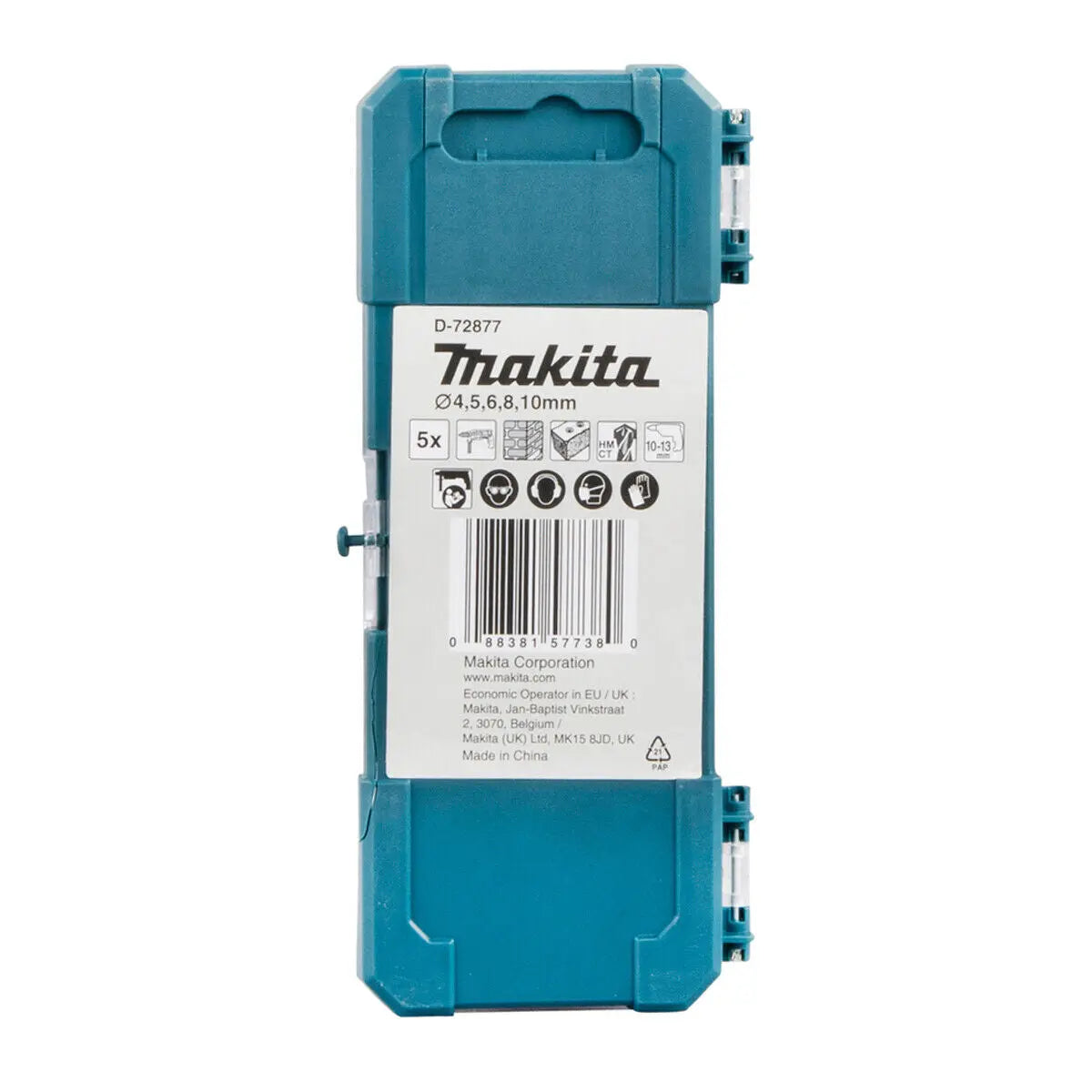 Makita Drill Bit D-72877 5 Piece Straight Shank HM TCT Masonry Set 4 5 6 8 10mm Deal For Any Occasion