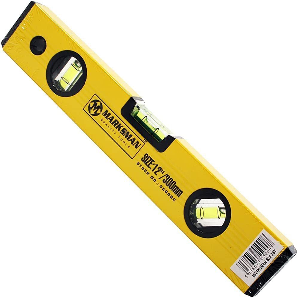 Spirit Level Heavy Duty Trade Tool Builders & DIY Aluminium 300mm 12inch