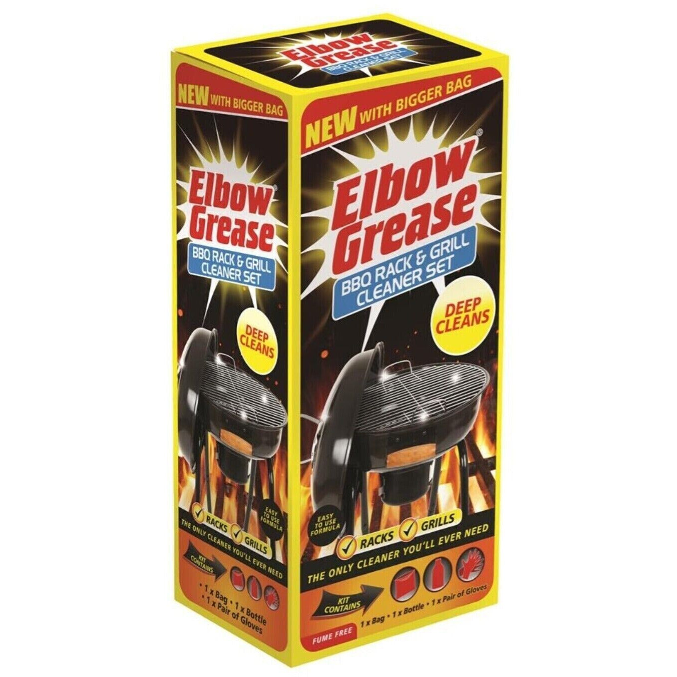 BBQ Rack & Grill Cleaner Set Glove Deep Cleans Degreaser Cleaning Elbow Grease 5