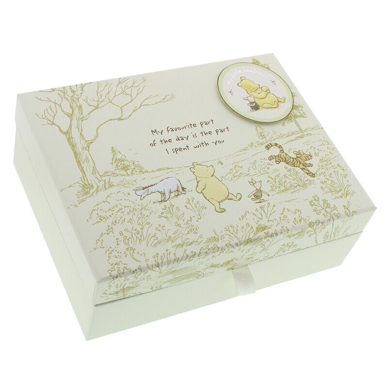 Disney Classic Pooh Heritage Keepsake Box Christening Gifts With Compartments