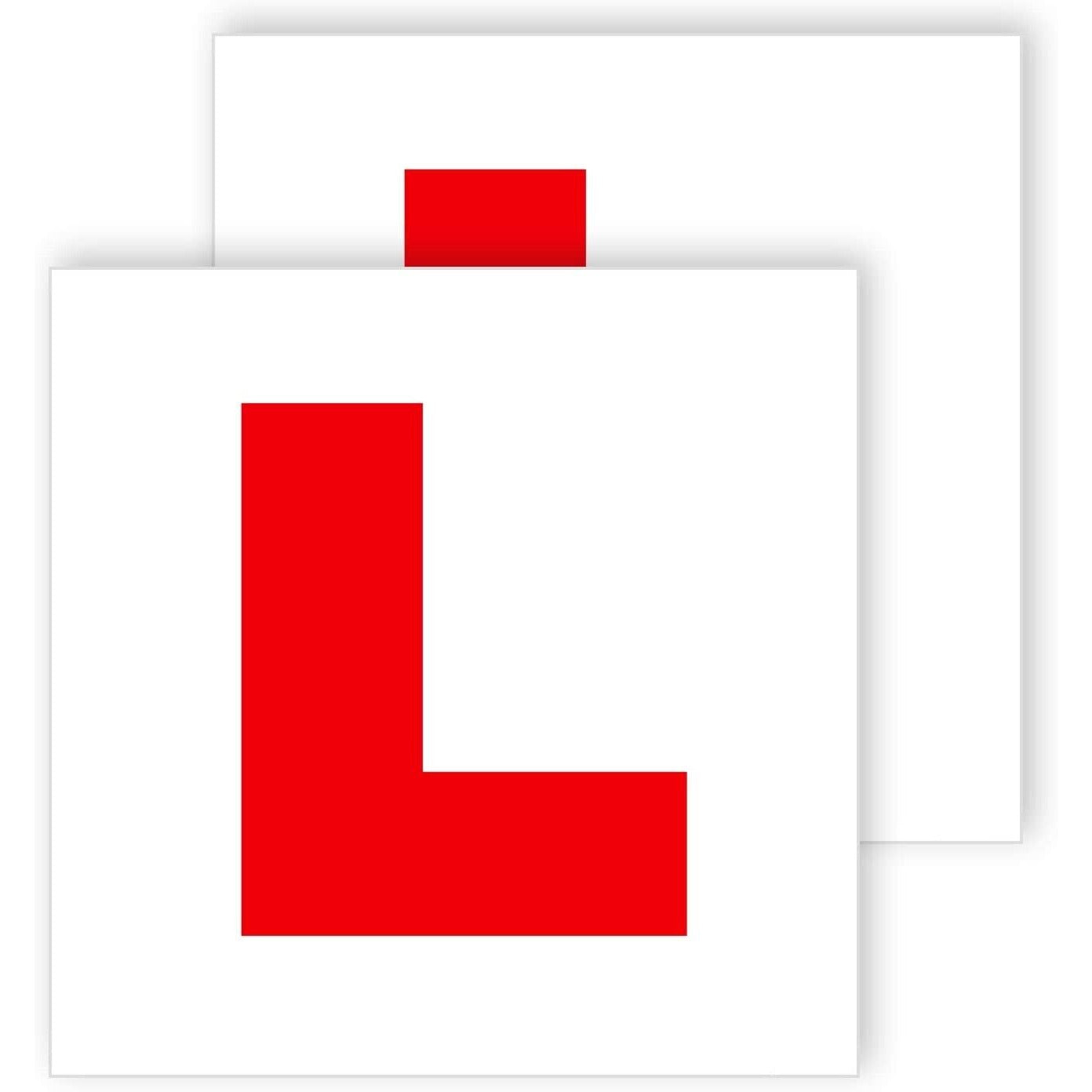 Learner Driver L Plate Full Magnetic Stickers Adhesive Learn Driving Car 2Pc